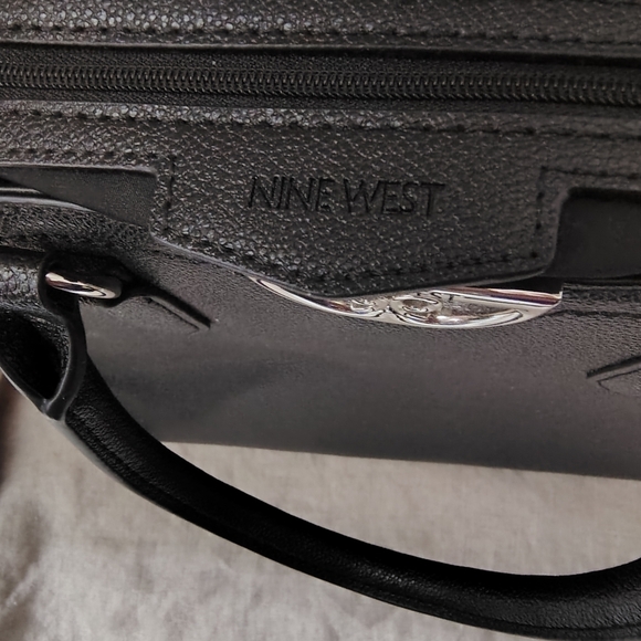 Nine West Classic Black Satchel - Picture 2 of 5